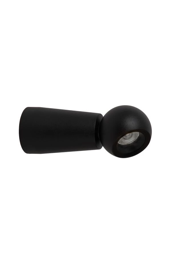 Lucide IPSOS - Wandleuchte Badezimmer - LED - 1x6W 2700K - IP54 - Schwarz - ausgeschaltet